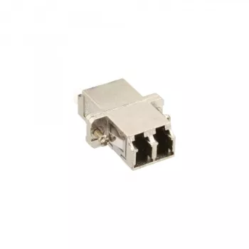 Adaptador de fibra óptica InLine metal dúplex LC/LC MM casquillo cerámico con brida 89989M