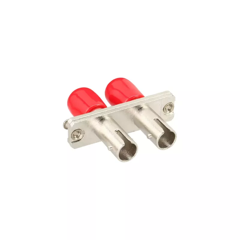 Adaptador de fibra óptica InLine metal dúplex ST/ST MM casquillo cerámico con brida