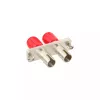 Adaptador de fibra óptica InLine metal dúplex ST/ST MM casquillo cerámico con brida