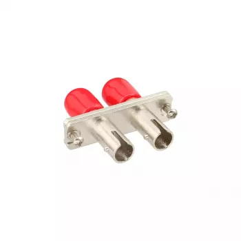 Adaptador de fibra óptica InLine metal dúplex ST/ST MM casquillo cerámico con brida