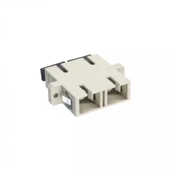 Adaptador de fibra óptica dúplex SC/SC MM casquillo cerámico con brida InLine 89992A