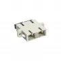 Adaptador de fibra óptica dúplex SC/SC MM casquillo cerámico con brida InLine 89992A