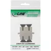 Adaptador de fibra óptica dúplex SC/SC MM casquillo cerámico con brida InLine 89992A