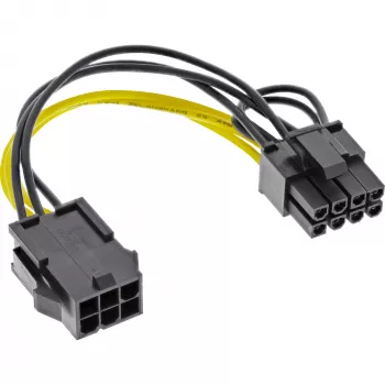 Adaptador de alimentación interno InLine 6 pin / 8 pin para tarjetas gráficas PCIe PCI-Express