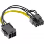 Adaptador de alimentación interno InLine 6 pin / 8 pin para tarjetas gráficas PCIe PCI-Express