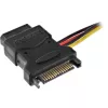 Cable de alimentación SATA hembra SATA / 3x 4-pin Molex macho 0,15 m InLine 29679