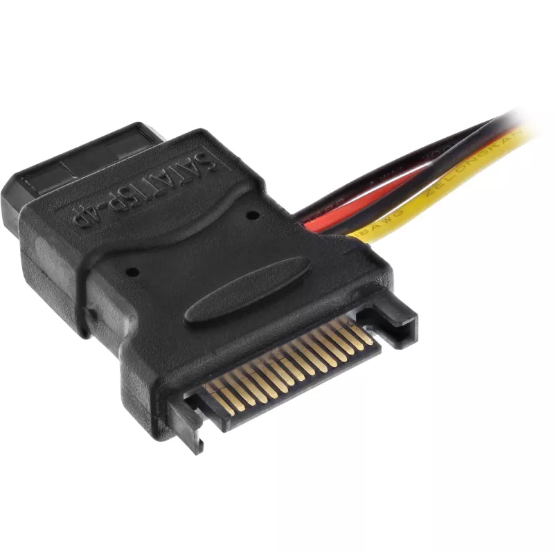 Cable de alimentación SATA hembra SATA / 3x 4-pin Molex macho 0,15 m InLine 29679
