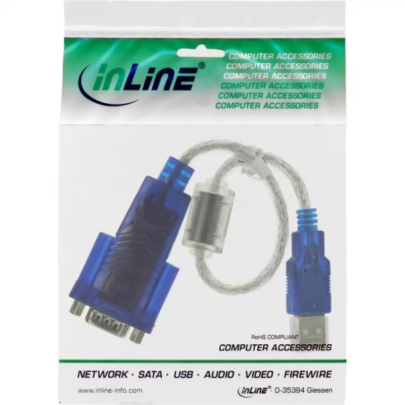 Cable adaptador USB a Sub-D 9 polos serie Premium InLine 33304D