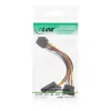 Cable de alimentación SATA interno InLine SATA macho/hembra a 2x SATA macho 0,15 m