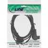 Cable de alimentación InLine, enchufe euro / conector euro8 acodado, negro, 2 m