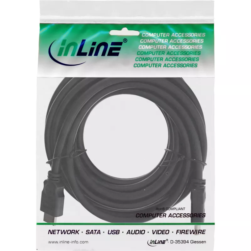 Cable HDMI High Speed macho / macho negro 5 m InLine 17605E