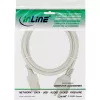 Cable de alimentación InLine, CEE 7/7 recto / IEC C13 de 3 polos macho, gris, 1,5 m