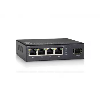 Switch Gigabit LevelOne de 5 puertos, 1 x SFP, no gestionado, Gigabit Ethernet (10/100/1000), dúplex completo, montaje en pared posible