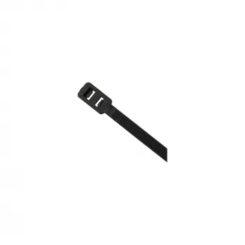 Bridas de doble cabeza montables InLine 300 mm x 4,8 mm, nailon, negro, 100 uds.