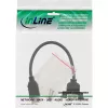 Cable adaptador USB 2.0 InLine Type-A hembra / conector de chasis Type-A, 0,2 m