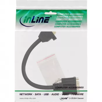 Cable adaptador VGA InLine 15 pines VGA hembra/hembra 0,2 m