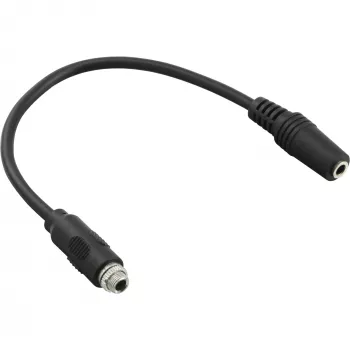 Cable adaptador de audio InLine, conector hembra estéreo de 3,5 mm a hembra, con una funda, 0,2 m