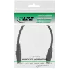 Cable adaptador de audio InLine, conector hembra estéreo de 3,5 mm a hembra, con una funda, 0,2 m
