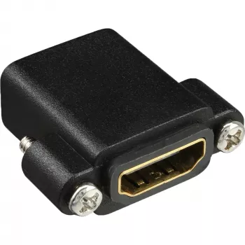 Adaptador HDMI InLine Type-A hembra / A hembra dorado con brida, 4K2K