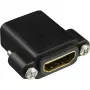 Adaptador HDMI InLine Type-A hembra / A hembra dorado con brida, 4K2K