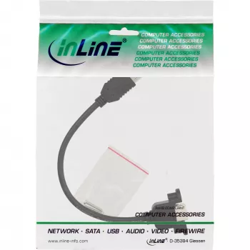 Cable adaptador USB 2.0 Type-A hembra / conector de chasis Type-B InLine 33441F 0,2 m