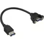 Cable adaptador USB 3.0 InLine Type-A hembra / conector de chasis Type-A, 0,20 m