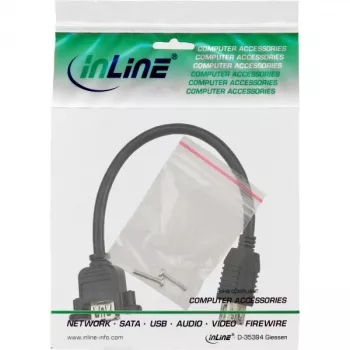 Cable adaptador USB 3.0 InLine Type-A hembra / conector de chasis Type-A, 0,20 m