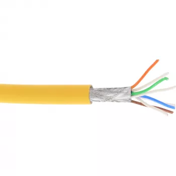 Cable de red S/FTP PiMF Cat.6A libre de halógenos 500MHz amarillo 100m InLine
