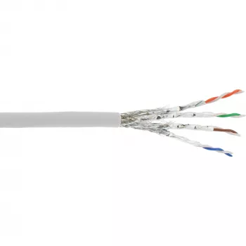 Cable de red S/FTP PiMF Cat.6A libre de halógenos 500 MHz blanco 100 m InLine