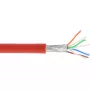 Cable de red S/FTP PiMF Cat.6A libre de halógenos 500MHz rojo 100m InLine