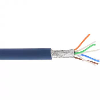Cable de red S/FTP PiMF Cat.6A libre de halógenos 500 MHz azul 100 m InLine