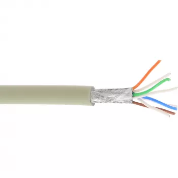 Cable de red S/FTP PiMF Cat.6A libre de halógenos 500MHz gris 100m InLine