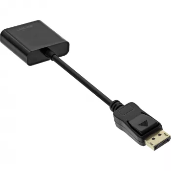Cable adaptador DisplayPort InLine Basic, conector macho DP / conector hembra VGA negro 0,15 m