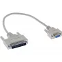 Cable serie InLine, DB9F a DB25M, conectores moldeados, beige, 0,33 m