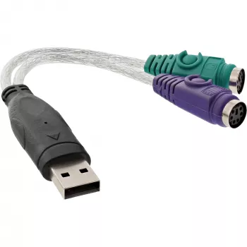 Convertidor USB a PS/2 InLine conector macho USB Type-A / 2x conector hembra PS/2