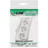 Regleta de enchufes InLine, 4 tomas schuko CEE 7/3, blanca, 1,5 m