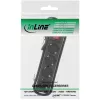 Regleta de enchufes InLine, 4 tomas schuko CEE 7/3, con interruptor, negra, 1,5 m