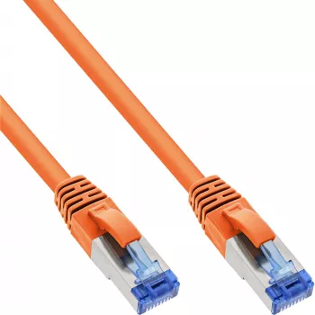 Cable de red S/FTP PiMF Cat.6A libre de halógenos 500MHz naranja 0,25m InLine