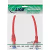Cable de red S/FTP PiMF Cat.6A libre de halógenos 500 MHz rojo 0,25 m InLine