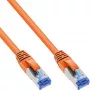 InLine Cable de red S/FTP PiMF Cat.6A libre de halógenos 500MHz naranja 0,3m