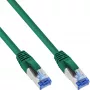 InLine Cable de red S/FTP PiMF Cat.6A libre de halógenos 500MHz verde 0,3m