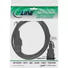 Alargador de cable de alimentación InLine, conector para aparatos calientes IEC-C15/IEC-C14 recto, 2 m