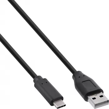 Cable USB 2.0 InLine 35732 conector macho USB-C conector macho USB-A negro 2 m