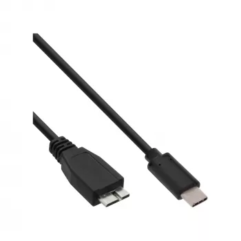 Cable USB 3.2 Gen.1x2 InLine 35726 0,5 m conector macho USB-C conector macho Micro-B negro
