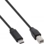 Cable USB 2.0 InLine, conector macho USB-C / conector macho USB-B, negro, 5 m