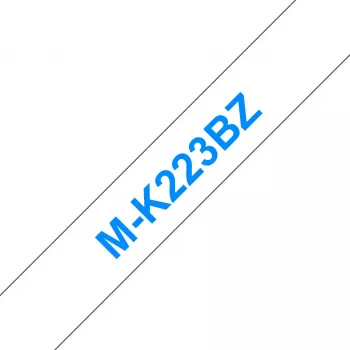 Cinta de rotulación M Brother MK223BZ azul sobre blanco 9 mm