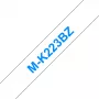 Cinta de rotulación M Brother MK223BZ azul sobre blanco 9 mm
