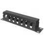 Intellinet Panel de gestión de cables de 10 pulgadas, 1HE, cubierto, negro