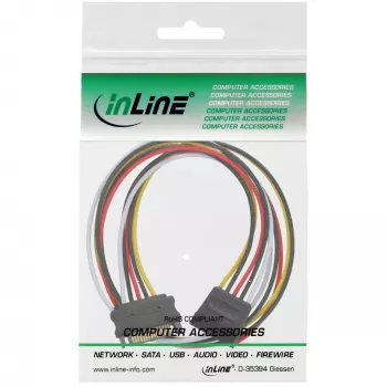 Cable de extensión de alimentación SATA conector macho/hembra 0,30 m InLine 29651A