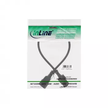 Alargador de cable de alimentación C13 C14 InLine 16605 negro 0,5 m